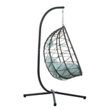 ZNTS Egg Chair Stand Indoor Outdoor Swing Chair Patio Wicker Hanging Egg Chair Hanging Basket Chair 21430320