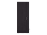 Fairfield Utility Storage Cabinet with 6-Tier Shelf and Broom Hangers, Black Wengue B097P474303