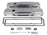 Polished Aluminum Finned Short Valve Cover Fits for SBC Small Block Chevy 350 1958-1986 52519792