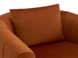 360&deg Swivel Accent Chair, Modern Velvet Fabric Living Room Armchair with Fluffy Cushions, Comfy 41128047