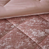 King/Cal King Velvet Comforter Set with Throw Pillow B03595940