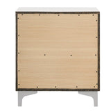 White 2-drawer Nightstand B062P181342