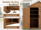 39.56"L x 22.04"W x 68.89"H Outdoor Storage Cabinet Garden Wood Tool Shed Outside Wooden Closet with 38532261