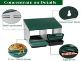 2 Compartment Roll Out Nesting Box with Plastic Basket, Egg Nest Box Laying Box Hens 80753212