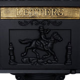 ZNTS Cast Aluminum Mail Box,Postal Box , Mailbox Color Black W46563686