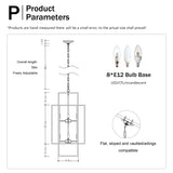 8-Light Metal Lantern Tiered Pendant Hanging Light Fixtures, Industrial Farmhouse Adjustable Height W1592P247044