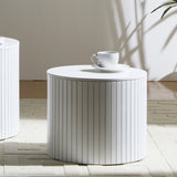 Nested table set 2 pieces, MDF coffee table set Living room/lounge area, White W2085P185151