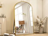 71"x26" Arched Full Length Mirror Freestanding Full Body Floor Mirror, Gold 91101329