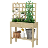 Garden Bed Galvanized PlanterRaised Garden Bed with Trellis 27587622