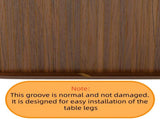 55.11"-70.86" Extendable Dining Table, with Striped Legs for Living Room & Kitchen W757P411745