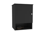 Medicine Cabinet 28.6" H, with 1 Door and 3 Shelves, Black B097P250858