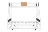 Metal Twin over Full Bunk Bed with Trundle/ Heavy-duty Sturdy Metal/ Noise Reduced/ Safety W42752429