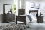 Dark Grey 5-Drawer Chest with Metal Handles B062P209040