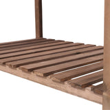 8 Pockets Horticulture Raised Garden Bed Elevated Wood Planter Box Stand with Foldable Side Table W465P189517