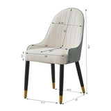 Modern Dining Chairs Set of 2 pcs Faux leather Dining Chair with Metal legs for Living Room/Dining W509P167720