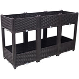 Planter Raised Beds - Elevated Planter Garden Box with Drainage Plug Raised Garden Beds for W465P187505