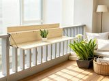 Hanging Balcony Table Foldable Railing Bar, Fits up to 3.9 Inches, Space-Saving 18723206