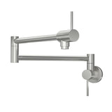Pot Filler Faucet - Wall Mount Kitchen Sink Faucet Folding Stretchable with Single Hole Two Handles, W1243P324203