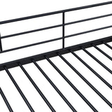 Twin Over Twin Metal Bunk Bed with Lateral Storage Ladder and Wardrobe, Black MF315578AAB