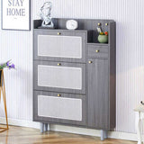 Modern minimalist storage cabinet, Japanese rattan shoe cabinet, bed top cabinet, small home W1151P147201
