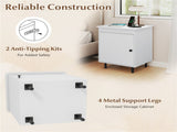 2 white bedside tables with doors 54059730