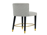 27inch-counterstool, modern design with smooth, light - colored fabricnd circular footrest with N780P224409G