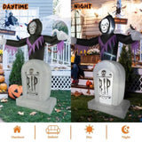 ZNTS 8ft Garden 3pcs LED String Lights Grim Reaper and Grave Inflatable Halloween Decoration 52188395