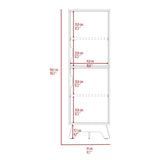 British Single Kitchen Pantry, Four Storage Shelves, Double Doors Cabinets B128P148674