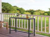 40in Iron With Adjustment Knob Patio Bar Table Black 68801845