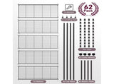 5-Tier Wire Storage Shelves,1250 Lbs Loading Capacity,29.92" W x 13.98" D x 61.02" H,Black 02064413