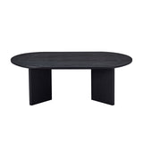 Length 39.37 Inch Modern Coffee Table,MDF Oval Coffee Table for Living Room,Small Coffee Table with W2582P217992