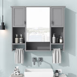 ZNTS 35'' x 28'' Modern Wall Mounted Bathroom Storage Cabinet, Bathroom Wall Cabinet with Mirror, 75349292