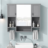ZNTS 35'' x 28'' Modern Wall Mounted Bathroom Storage Cabinet, Bathroom Wall Cabinet with Mirror, WF317173AAE