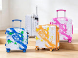 20 Inch PC Spinner Wheel Luggage, Carry on Suitcase, With Printed pattern and Combination Lock W2787P487165