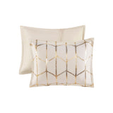 Full/Queen Metallic Printed Comforter Set B03595865