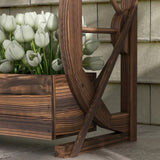 Wooden Planter Box, 2-Tier Raised Garden Bed, 22" x 13" x 22" 34659821