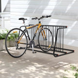 10 - Bike Floor Bike Rack, Easy - Assembly Modern Metal Double - Sided Commercial Grid Bicycle Floor W2505P311479