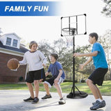 ZNTS Portable Basketball Hoop System Stand Height Adjustable 7.5ft - 9.2ft with 32 Inch Backboard and 40398292