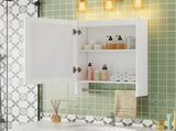 3-in-1 Bathroom Mirror Cabinet, 20-inch Wall Mounted Medicine Cabinet with Adjustable Shelf & Soft N710P388096K