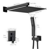 Bathroom Luxury Rain Mixer Combo Set Wall Mounted Rainfall Shower Head System , W1932124160