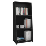 Note 47" Tall Three-Tier Ladder Bookcase Black B200P253719