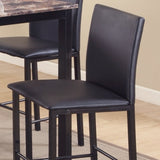 Citico Metal Counter Height Dining Chairs with Black Metal Frame, Set of 4 T2574P164811
