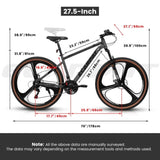 ZNTS A27301M Ecarpat Mountain Bike 27.5 Inch Wheels, 21 Speed Road Bicycle with Dual Disc Brakes for Men W1856P220552