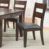 ZNTS Dark Cherry Finish Solid wood Transitional Style Kitchen Set of 2pcs Dining Chairs Bold & Sturdy B011P162631