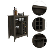 Essential Bar Cabinet, One Open Shelf, Six Built-in Wine Rack, One Drawer -Espresso B20091857
