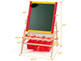 3-in-1 Kids Art Easel - Double-Sided Magnetic BoardPaper Roll, 26 Letter Magnets, Multicolor 05189259