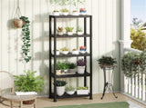 Black 5-Tier Garage Storage Shelf, PP Material 100LBS Per Shelf Tool-Free Assembly 33906260