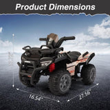 ZNTS 6V Kids Ride-On ATV Car, Powered 4-Wheeler Quad w/ Music Horn USB MP3, 1.9 MPH Max Speed, Electric W2181P190015