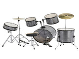 22" Adult 5-Drum Set, Poplar Wood Shells with Double-Layerheads, Brushed Gray Finish, Adult 00417398