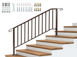 Outdoor 4 Level Iron Handrail Copper 70877078